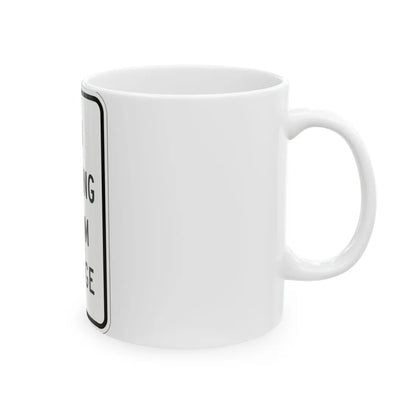 MUTCD-MI R7-17 (Michigan) (Road Sign) White Coffee Mug - Go Mug Yourself