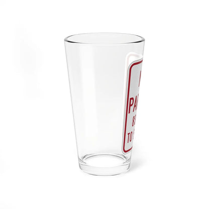 MUTCD-MI R7-2b (Michigan) (Road Sign) Pint Glass 16oz - Go Mug Yourself