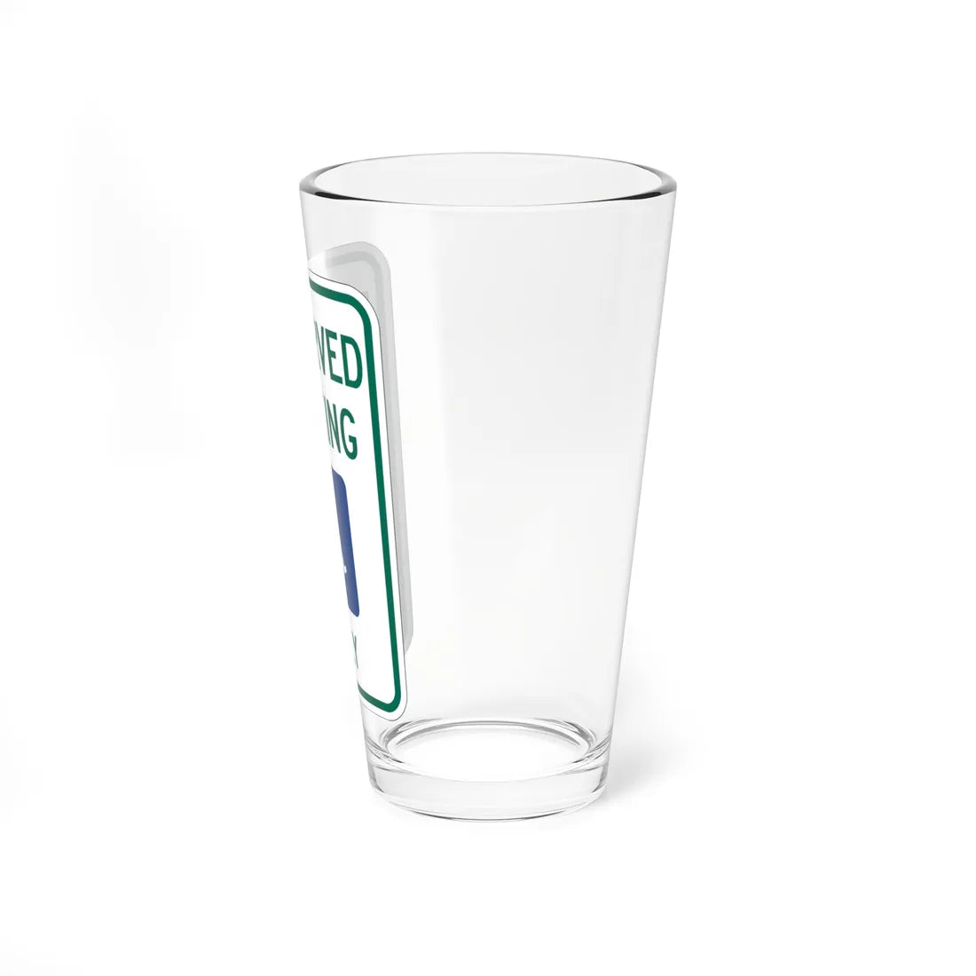 MUTCD-MI R7-8 (Michigan) (Road Sign) Pint Glass 16oz - Go Mug Yourself