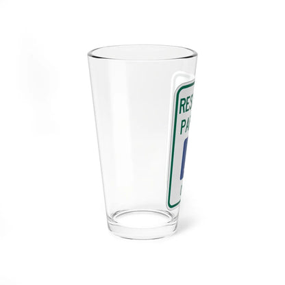 MUTCD-MI R7-8c (Michigan) (Road Sign) Pint Glass 16oz - Go Mug Yourself