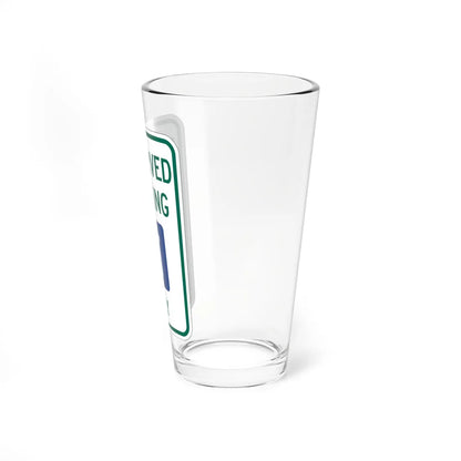 MUTCD-MI R7-8c (Michigan) (Road Sign) Pint Glass 16oz - Go Mug Yourself