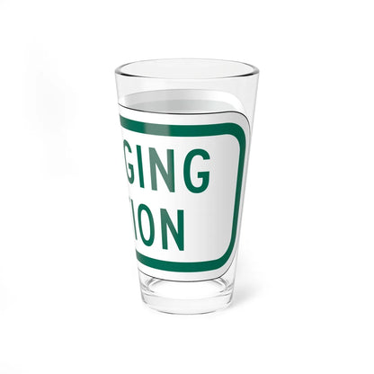 MUTCD-MI R7-8cP (Michigan) (Road Sign) Pint Glass 16oz - Go Mug Yourself