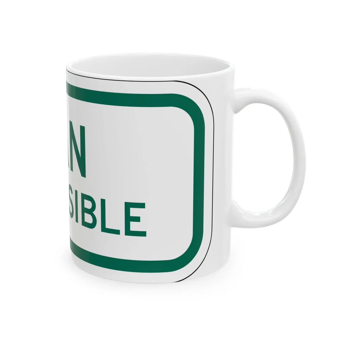 MUTCD-MI R7-8P (Michigan) (Road Sign) White Coffee Mug - Go Mug Yourself