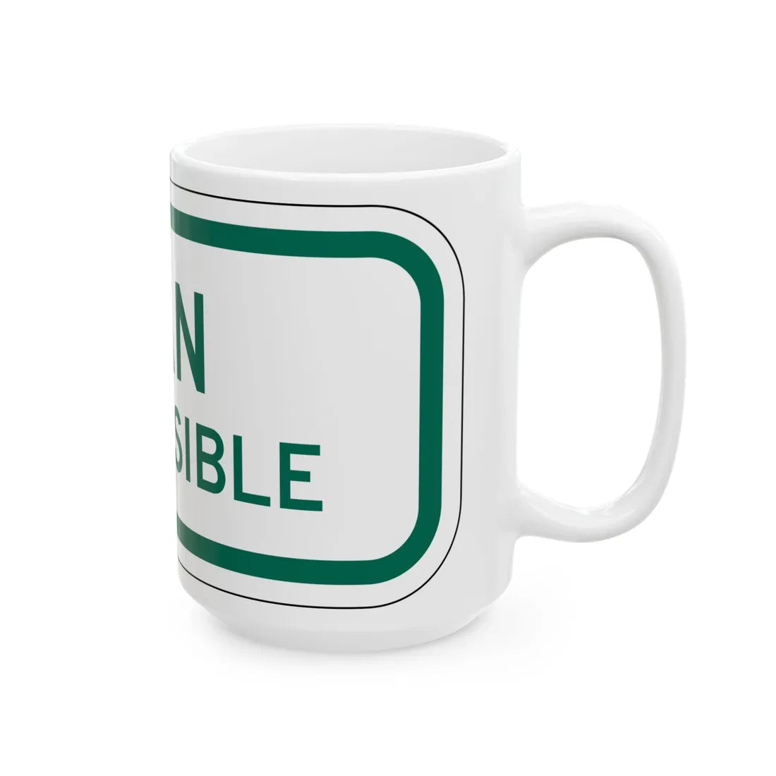 MUTCD-MI R7-8P (Michigan) (Road Sign) White Coffee Mug - Go Mug Yourself
