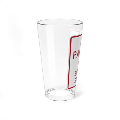 MUTCD-MI R8-20 (Michigan) (Road Sign) Pint Glass 16oz - Go Mug Yourself