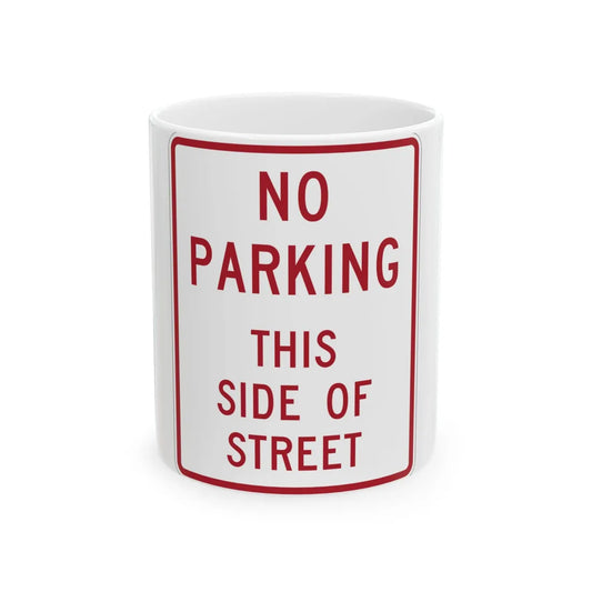 MUTCD-MI R8-20 (Michigan) (Road Sign) White Coffee Mug 11oz - Go Mug Yourself