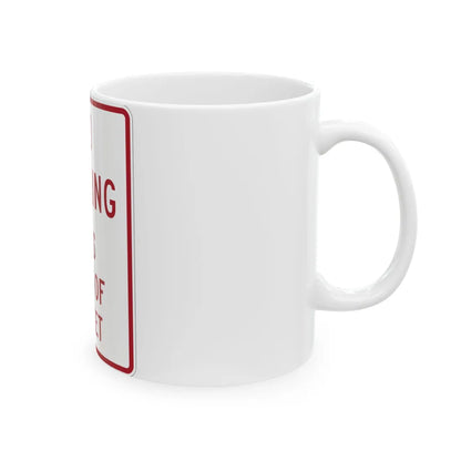 MUTCD-MI R8-20 (Michigan) (Road Sign) White Coffee Mug - Go Mug Yourself