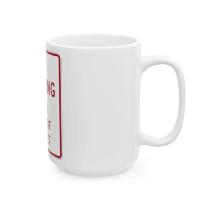 MUTCD-MI R8-20 (Michigan) (Road Sign) White Coffee Mug - Go Mug Yourself