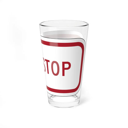 MUTCD-MI R8-3iP (Michigan) (Road Sign) Pint Glass 16oz - Go Mug Yourself