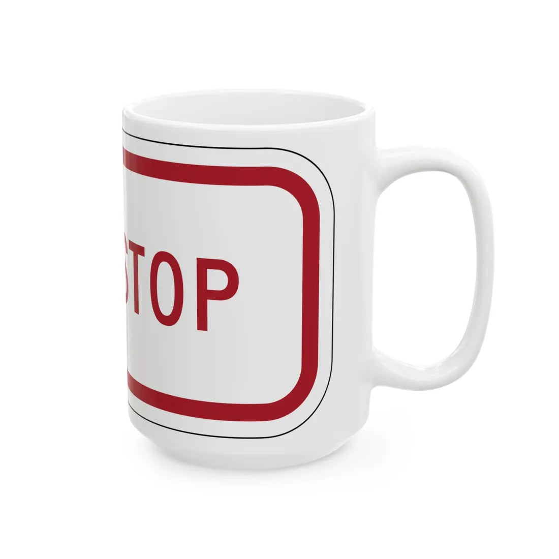 MUTCD-MI R8-3iP (Michigan) (Road Sign) White Coffee Mug - Go Mug Yourself