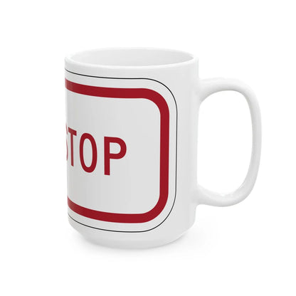 MUTCD-MI R8-3iP (Michigan) (Road Sign) White Coffee Mug - Go Mug Yourself