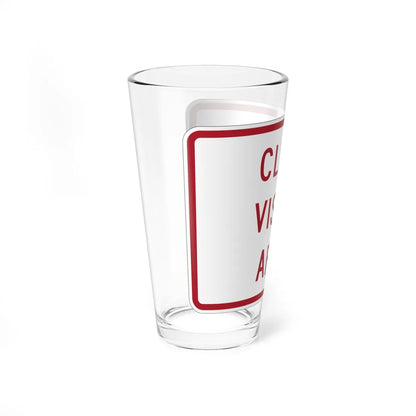 MUTCD-MI R8-3jP (Michigan) (Road Sign) Pint Glass 16oz - Go Mug Yourself