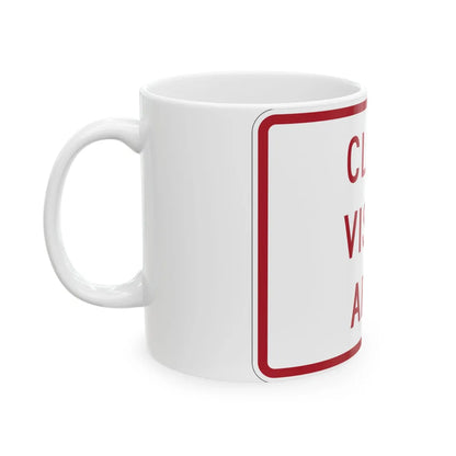 MUTCD-MI R8-3jP (Michigan) (Road Sign) White Coffee Mug - Go Mug Yourself