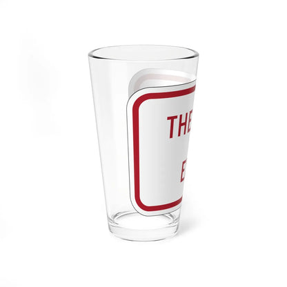 MUTCD-MI R8-3kP (Michigan) (Road Sign) Pint Glass 16oz - Go Mug Yourself