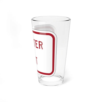 MUTCD-MI R8-3kP (Michigan) (Road Sign) Pint Glass 16oz - Go Mug Yourself