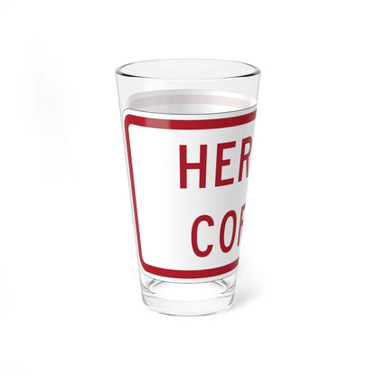 MUTCD-MI R8-3mP (Michigan) (Road Sign) Pint Glass 16oz - Go Mug Yourself