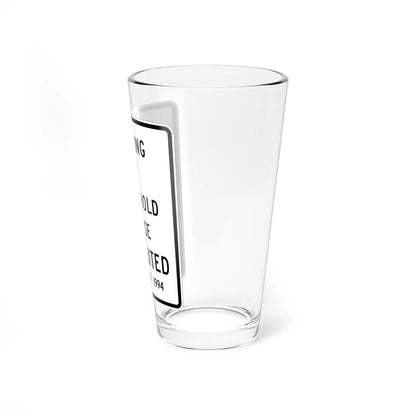 MUTCD-MI R9-15 (Michigan) (Road Sign) Pint Glass 16oz - Go Mug Yourself