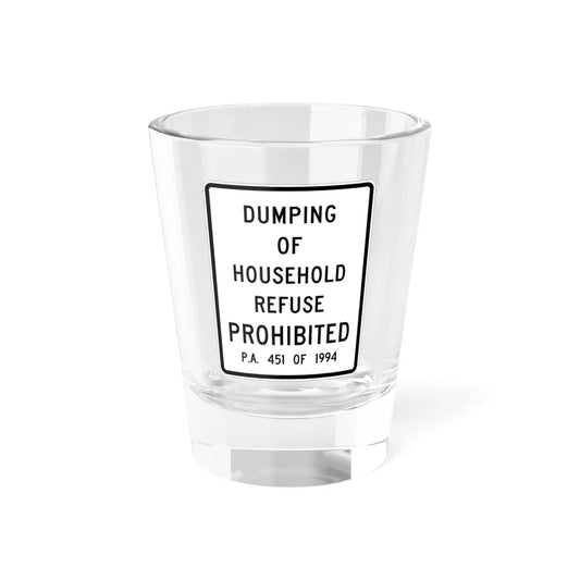 MUTCD-MI R9-15 (Michigan) (Road Sign) Shot Glass 1.5oz 1.5oz - Go Mug Yourself