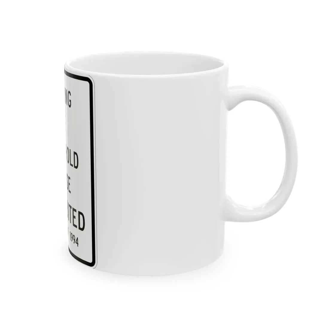 MUTCD-MI R9-15 (Michigan) (Road Sign) White Coffee Mug - Go Mug Yourself