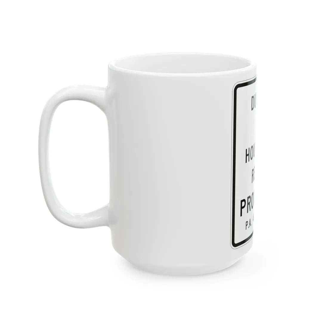 MUTCD-MI R9-15 (Michigan) (Road Sign) White Coffee Mug - Go Mug Yourself