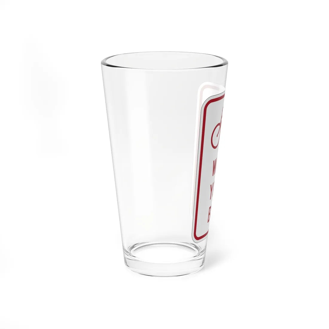 MUTCD-MI R9-6a (Michigan) (Road Sign) Pint Glass 16oz - Go Mug Yourself