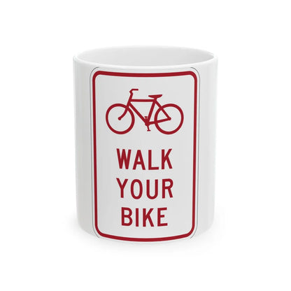MUTCD-MI R9-6a (Michigan) (Road Sign) White Coffee Mug 11oz - Go Mug Yourself