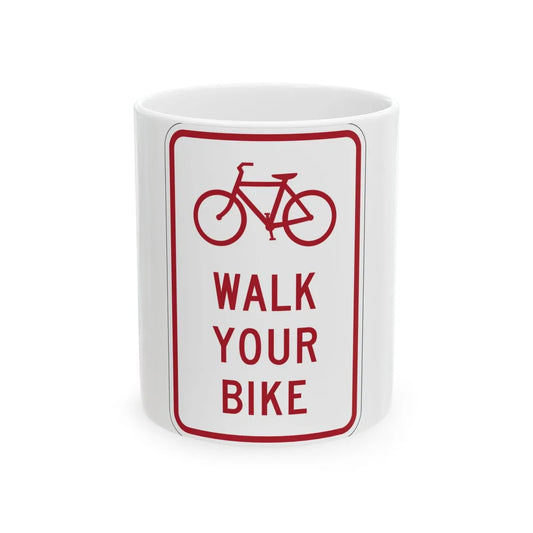 MUTCD-MI R9-6a (Michigan) (Road Sign) White Coffee Mug 11oz - Go Mug Yourself