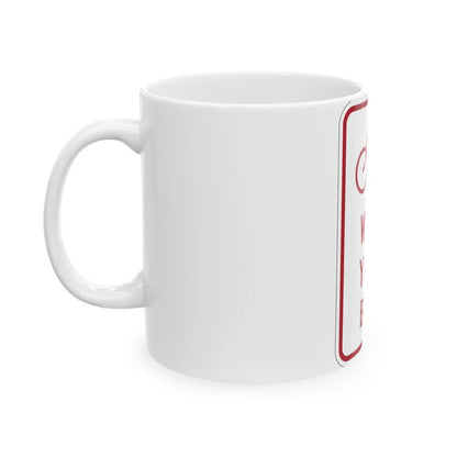 MUTCD-MI R9-6a (Michigan) (Road Sign) White Coffee Mug - Go Mug Yourself