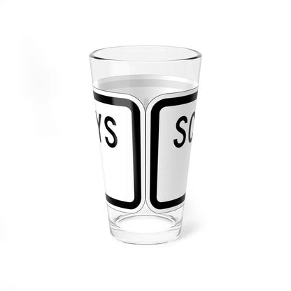 MUTCD-MI S4-1aP (Michigan) (Road Sign) Pint Glass 16oz - Go Mug Yourself