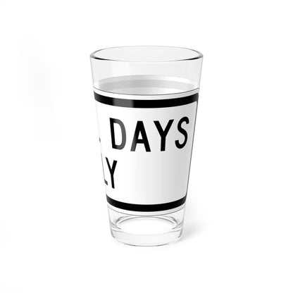 MUTCD-MI S4-1aP (Michigan) (Road Sign) Pint Glass 16oz - Go Mug Yourself