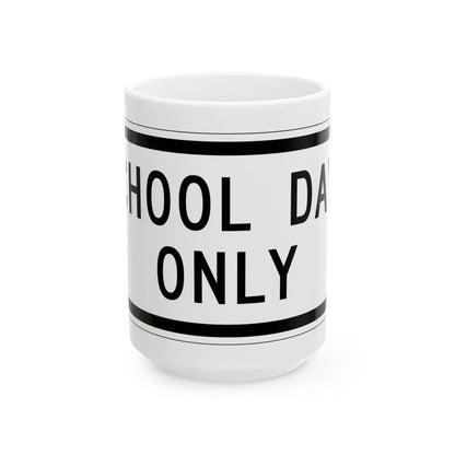 MUTCD-MI S4-1aP (Michigan) (Road Sign) White Coffee Mug 15oz - Go Mug Yourself