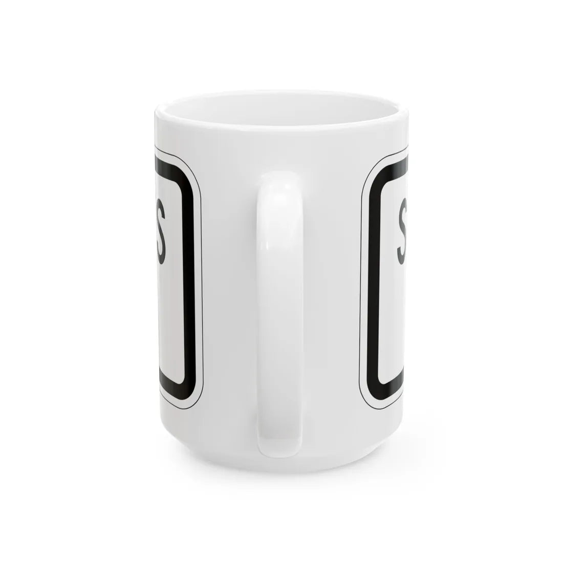 MUTCD-MI S4-1aP (Michigan) (Road Sign) White Coffee Mug - Go Mug Yourself