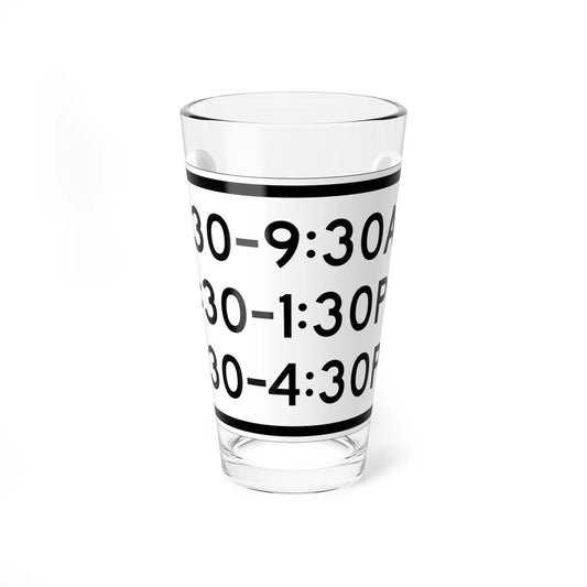 MUTCD-MI S4-1cP (Michigan) (Road Sign) Pint Glass 16oz 16oz - Go Mug Yourself