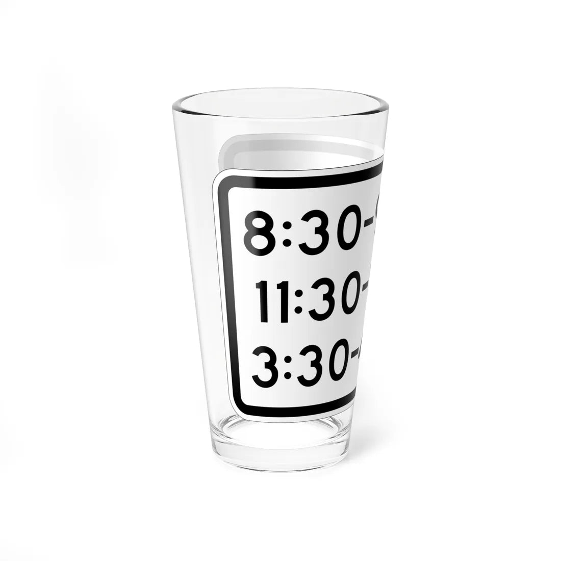 MUTCD-MI S4-1cP (Michigan) (Road Sign) Pint Glass 16oz - Go Mug Yourself