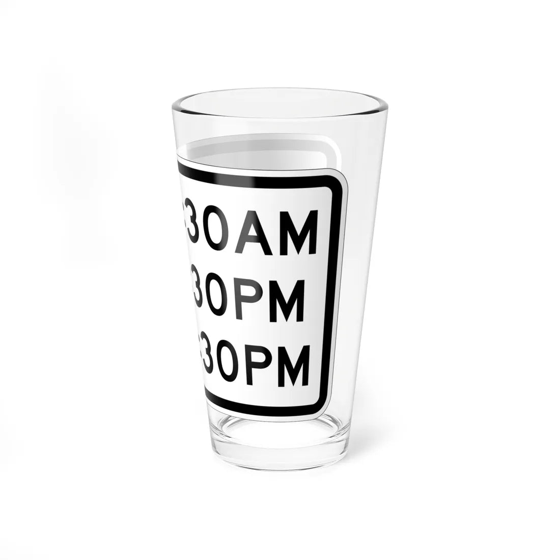 MUTCD-MI S4-1cP (Michigan) (Road Sign) Pint Glass 16oz - Go Mug Yourself