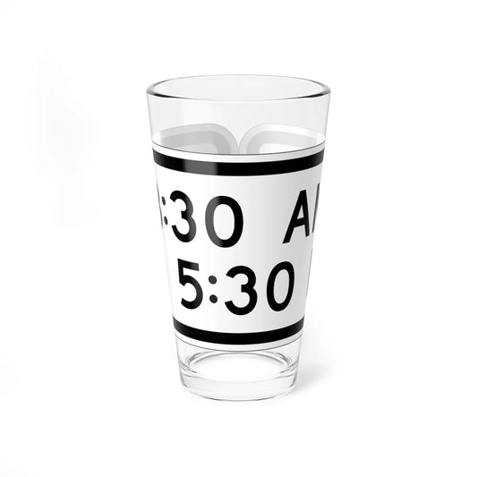 MUTCD-MI S4-1P (Michigan) (Road Sign) Pint Glass 16oz 16oz - Go Mug Yourself