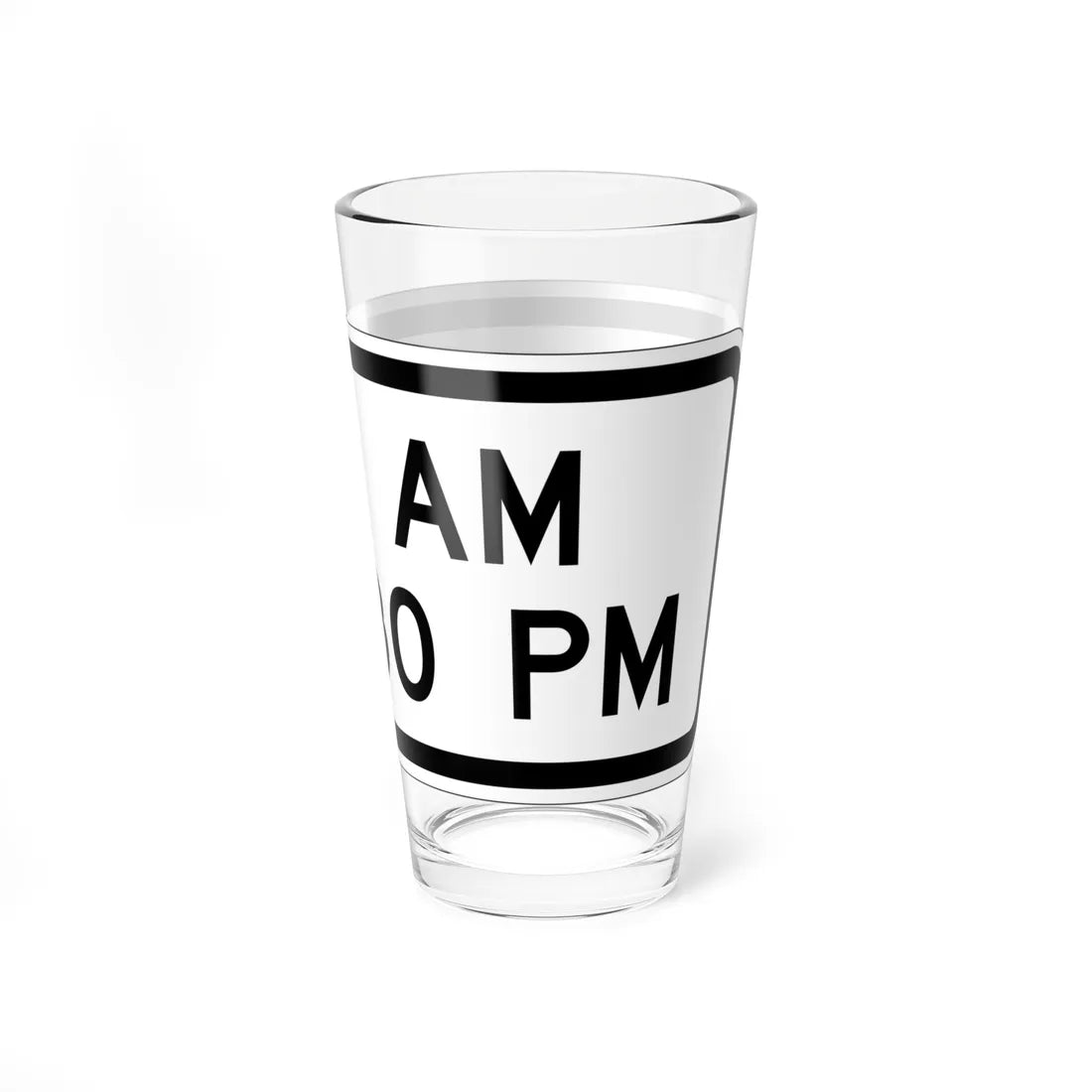 MUTCD-MI S4-1P (Michigan) (Road Sign) Pint Glass 16oz - Go Mug Yourself