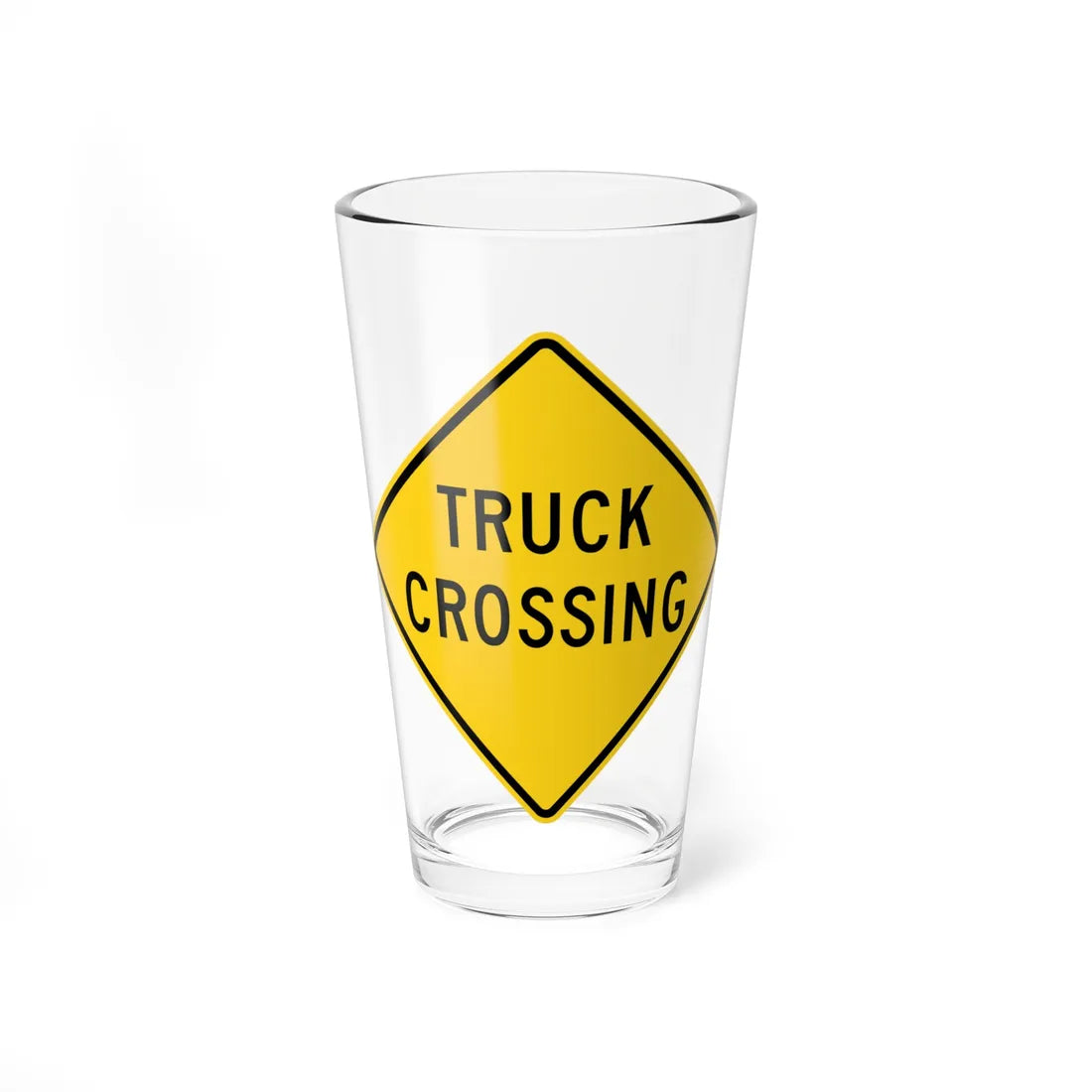 MUTCD-MI W11-10a (Michigan) (Road Sign) Pint Glss 16oz 16oz - Go Mug Yourself