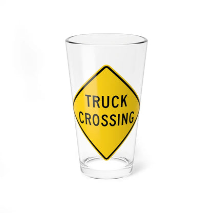 MUTCD-MI W11-10a (Michigan) (Road Sign) Pint Glss 16oz 16oz - Go Mug Yourself