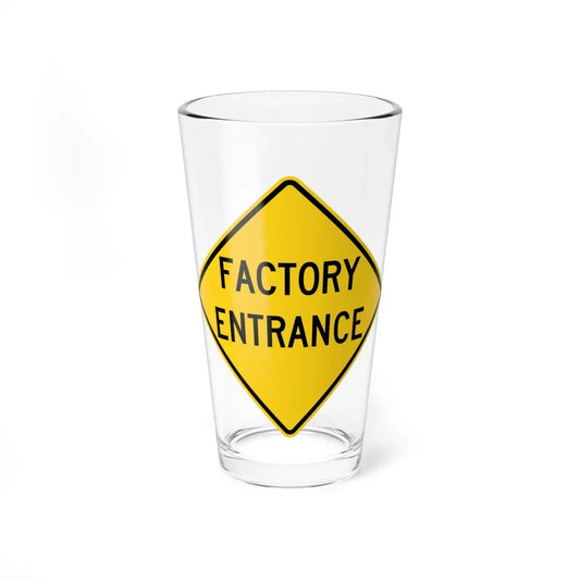 MUTCD-MI W11-10b (Michigan) (Road Sign) Pint Glass 16oz 16oz - Go Mug Yourself