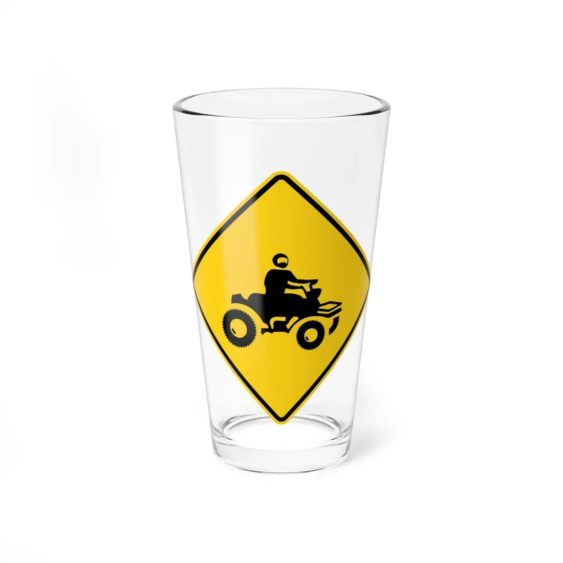 MUTCD-MI W11-23 (Michigan) (Road Sign) Pint Glass 16oz 16oz - Go Mug Yourself