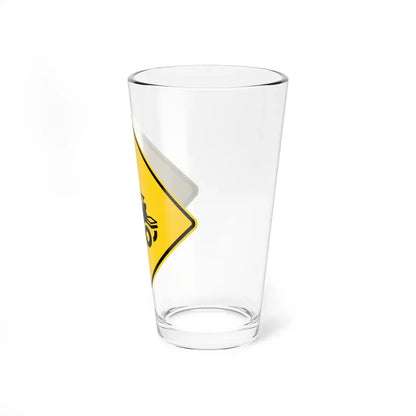 MUTCD-MI W11-23 (Michigan) (Road Sign) Pint Glass 16oz - Go Mug Yourself