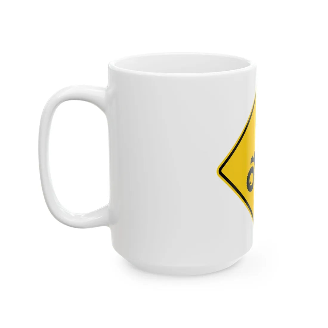 MUTCD-MI W11-23 (Michigan) (Road Sign) White Coffee Mug - Go Mug Yourself