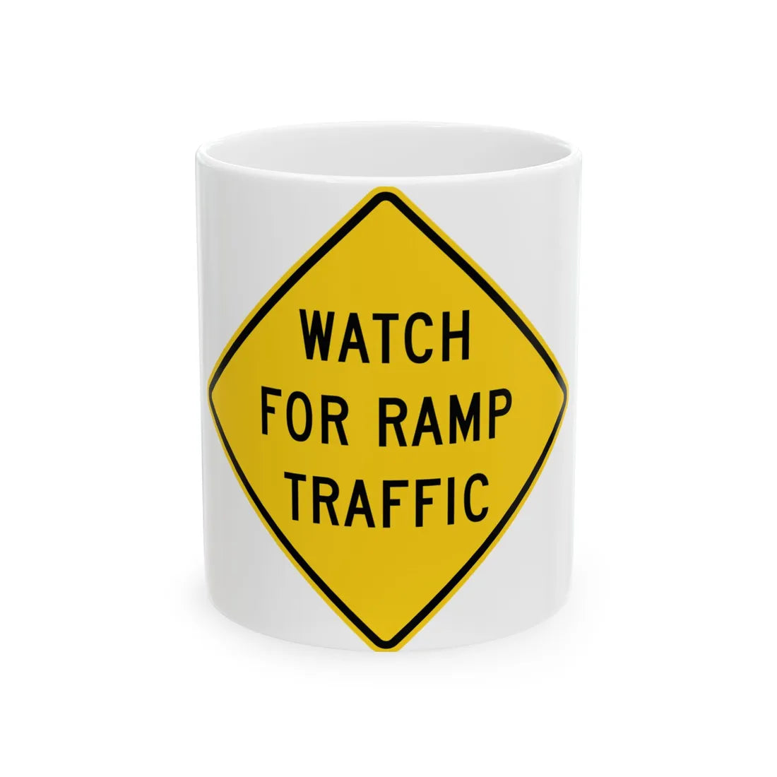 MUTCD-MI W11-24 (Michigan) (Road Sign) White Coffee Mug 11oz - Go Mug Yourself