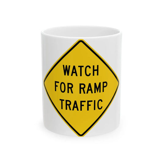 MUTCD-MI W11-24 (Michigan) (Road Sign) White Coffee Mug 11oz - Go Mug Yourself