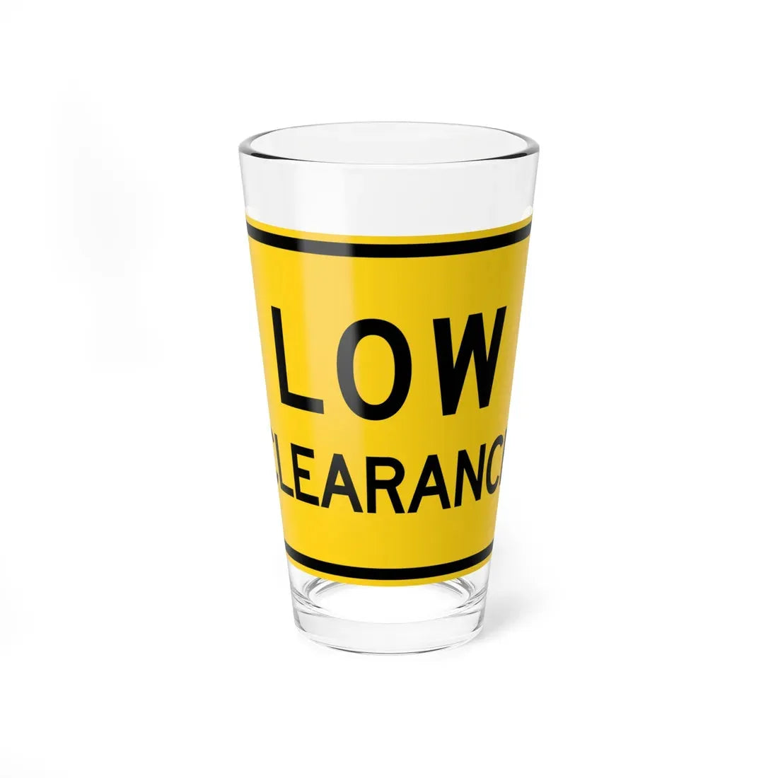 MUTCD-MI W12-2aP (Michigan) (Road Sign) Pint Glass 16oz 16oz - Go Mug Yourself