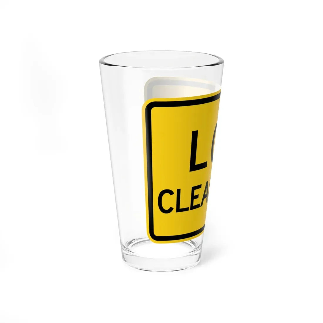 MUTCD-MI W12-2aP (Michigan) (Road Sign) Pint Glass 16oz - Go Mug Yourself