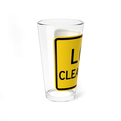 MUTCD-MI W12-2aP (Michigan) (Road Sign) Pint Glass 16oz - Go Mug Yourself