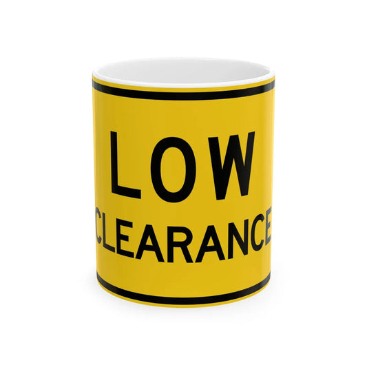 MUTCD-MI W12-2aP (Michigan) (Road Sign) White Coffee Mug 11oz - Go Mug Yourself