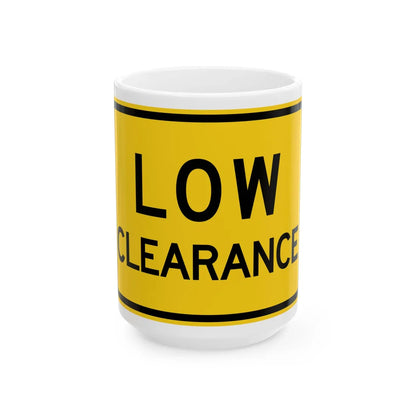 MUTCD-MI W12-2aP (Michigan) (Road Sign) White Coffee Mug 15oz - Go Mug Yourself